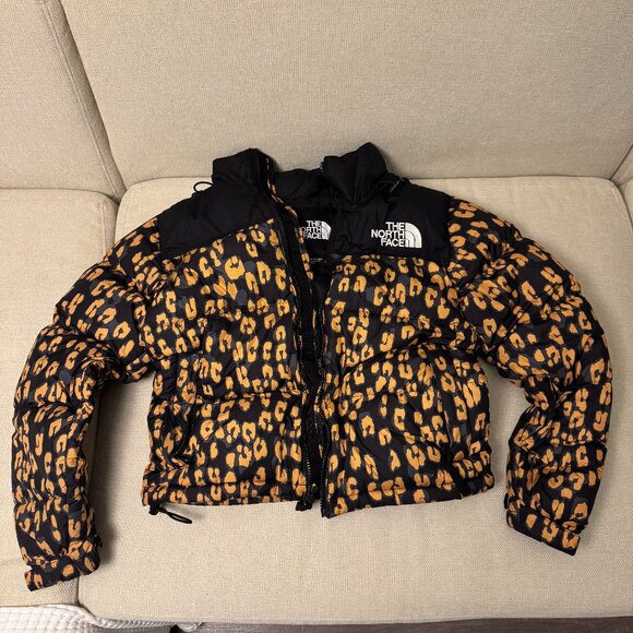 North Face '96 Retro Nuptse Leopard Print - Picture 1 of 5